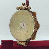 [sterlin Silver] Tibetan Ghau Box With Ashtamangala, [gold Plated], [stone Setting]
