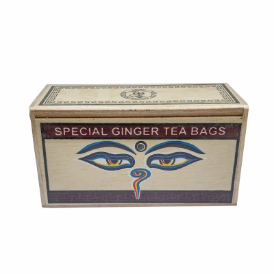 Best Quality Special Ginger Tea Bags, [25 Tea Bags], Product Of Nepal, Lokta Paper Box
