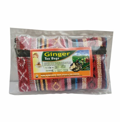 Best Quality Ginger Tea Bags, [25 Tea Bags], Product Of Nepal, Hemp Mandala Bag