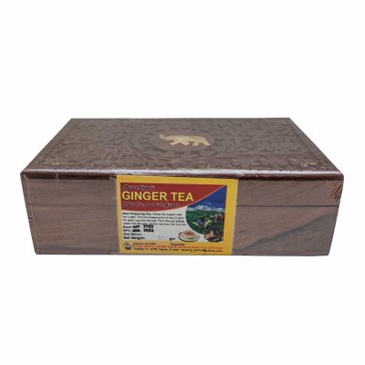 Best Quality Ginger Tea, Ilam Tea With Ginger, Product Of Nepal, Gift Pack Designer Wooden Box