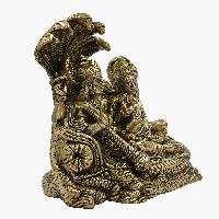 Nepali Statue Of Narayan And Laxmi, [sand Casting]