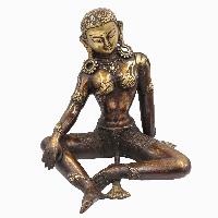 Nepali Statue Of Parvati, [sand Casting], [chocolate Oxidized]