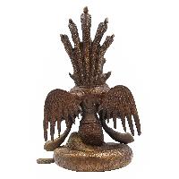 Buddhist Statue Of Naga Kanya, [sand Casting], [chocolate Oxidized]