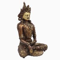 Buddhist Statue Of Shakyamuni Buddha, [sand Casting], [chocolate Oxidized]