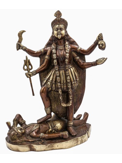 Nepali Statue Of Kali, [sand Casting], [chocolate Oxidized]