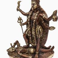 Nepali Statue Of Kali, [sand Casting], [chocolate Oxidized]