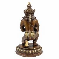 Nepali Statue Of Hanuman, [sand Casting], [chocolate Oxidized]