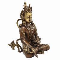 Buddhist Statue Of Medicine Buddha, [sand Casting], [chocolate Oxidized]