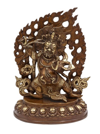 Buddhist Statue Of Vajrapani [chana Dorje], [chana Dorje], [sand Casting], [chocolate Oxidized]