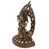 Buddhist Statue Of Vajrapani [chana Dorje], [chana Dorje], [sand Casting], [chocolate Oxidized]