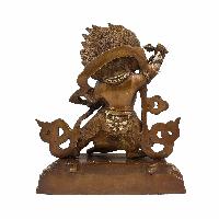Buddhist Statue Of Vajrapani [chana Dorje], [chana Dorje], [sand Casting], [chocolate Oxidized]