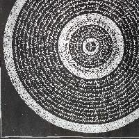 Buddhist Tibetan Thangka Of Mantra Mandala, [hand Painted]