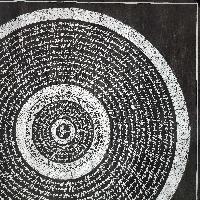 Buddhist Tibetan Thangka Of Mantra Mandala, [hand Painted]