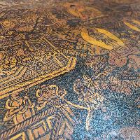 Buddhist Tibetan Thangka Of Buddha Life Story, [hand Painted], [antique]