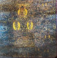 Buddhist Tibetan Thangka Of Buddha Life Story, [hand Painted], [antique]
