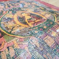 Buddhist Tibetan Thangka Of Buddha Life Story, [hand Painted], [antique]