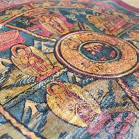 Buddhist Tibetan Thangka Of Wheel Of Life, [hand Painted], [antique]