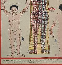 Buddhist Tibetan Thangka Of Medical Thangka, [hand Painted]