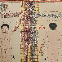 Buddhist Tibetan Thangka Of Medical Thangka, [hand Painted]
