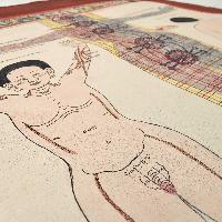 Buddhist Tibetan Thangka Of Medical Thangka, [hand Painted]