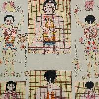 Buddhist Tibetan Thangka Of Medical Thangka, [hand Painted]