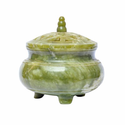 Buddhist Incense Burner, [jade Stone], [makal, Maka, Incense Burner]