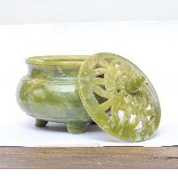 Buddhist Incense Burner, [jade Stone], [makal, Maka, Incense Burner]