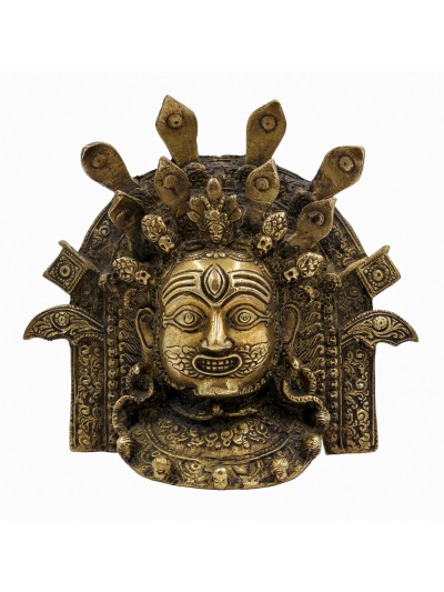 Buddhist Statue Of Akash Bhairav, [sand Casting], Glossy Finishing