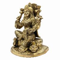 Nepali Statue Of Lakshmi, [sand Casting], Glossy Finishing