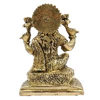 Nepali Statue Of Lakshmi, [sand Casting], Glossy Finishing