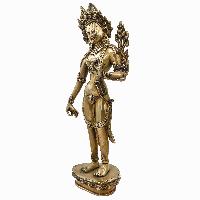 Buddhist Statue Of Standing Avalokitesvara, [sand Casting], Glossy Finishing