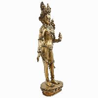 Buddhist Statue Of Standing Avalokitesvara, [sand Casting], Glossy Finishing