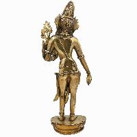 Buddhist Statue Of Standing Avalokitesvara, [sand Casting], Glossy Finishing