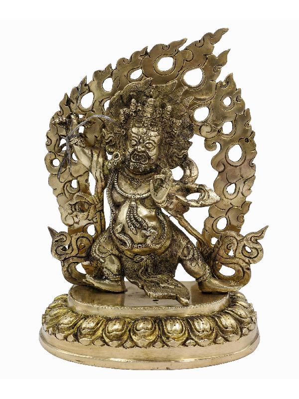 Buddhist Statue Of Vajrapani [chana Dorje], [chana Dorje], [sand Casting], Glossy Finishing