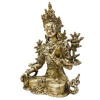 Buddhist Statue Of White Tara, [sand Casting], Glossy Finishing