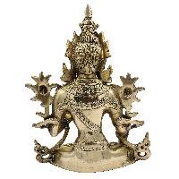 Buddhist Statue Of White Tara, [sand Casting], Glossy Finishing