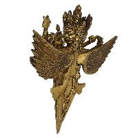 Buddhist Handmade Statue Of Phurba, [sand Casting], Vajrakilaya - Dorje Phurba With Consort [shakti], Yab-yum