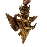 Buddhist Handmade Statue Of Phurba, [sand Casting], Vajrakilaya - Dorje Phurba With Consort [shakti], Yab-yum