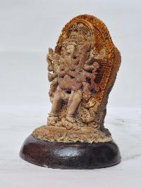 Tibetan Hand Carved Animal Bone Stamp [tibetan Seal] With Chakrasamvara Carved, [remakable]