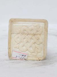 Tibetan Hand Carved Animal Bone Stamp [tibetan Seal] With Dorje Carved