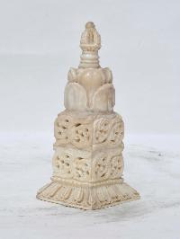 Tibetan Hand Carved Animal Bone Stamp [tibetan Seal] With Dorje Carved