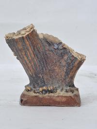 Tibetan Hand Carved Animal Bone Stamp [tibetan Seal] With Mahakala 2 Arms Carved