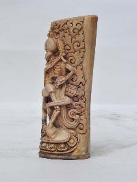 Tibetan Hand Carved Animal Bone Stamp [tibetan Seal] With Citipati Carved