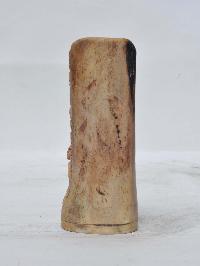 Tibetan Hand Carved Animal Bone Stamp [tibetan Seal] With Citipati Carved