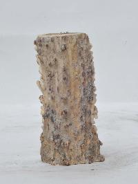 Tibetan Hand Carved Animal Bone Stamp [tibetan Seal] With Akash Bhairav Carved
