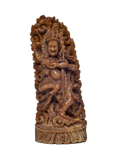 Tibetan Hand Carved Animal Bone Stamp [tibetan Seal] With Vajravarahi - Dorje Phagmo Carved, [remakable]
