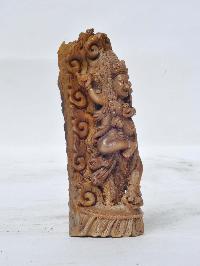 Tibetan Hand Carved Animal Bone Stamp [tibetan Seal] With Vajravarahi - Dorje Phagmo Carved, [remakable]