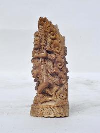 Tibetan Hand Carved Animal Bone Stamp [tibetan Seal] With Vajravarahi - Dorje Phagmo Carved, [remakable]