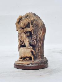 Tibetan Hand Carved Animal Bone Stamp [tibetan Seal] With Yamantaka Vajrabhairava Carved, [remakable]