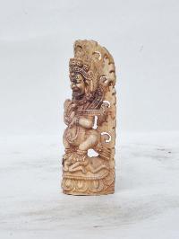 Tibetan Hand Carved Animal Bone Stamp [tibetan Seal] With Mahakala Panjaranatha Carved